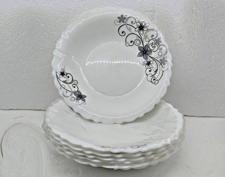 بشقاب خورشت خوری آکروپال گل مشکی