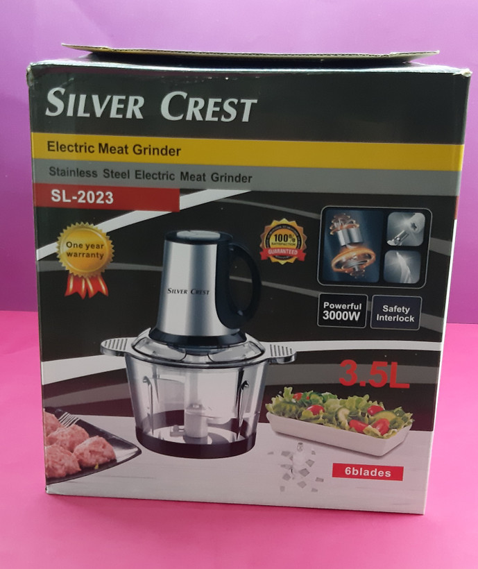تصویر محصول خردکن 3.5 لیتری سیلور کرست حک شده برجسته مدل SL-2023