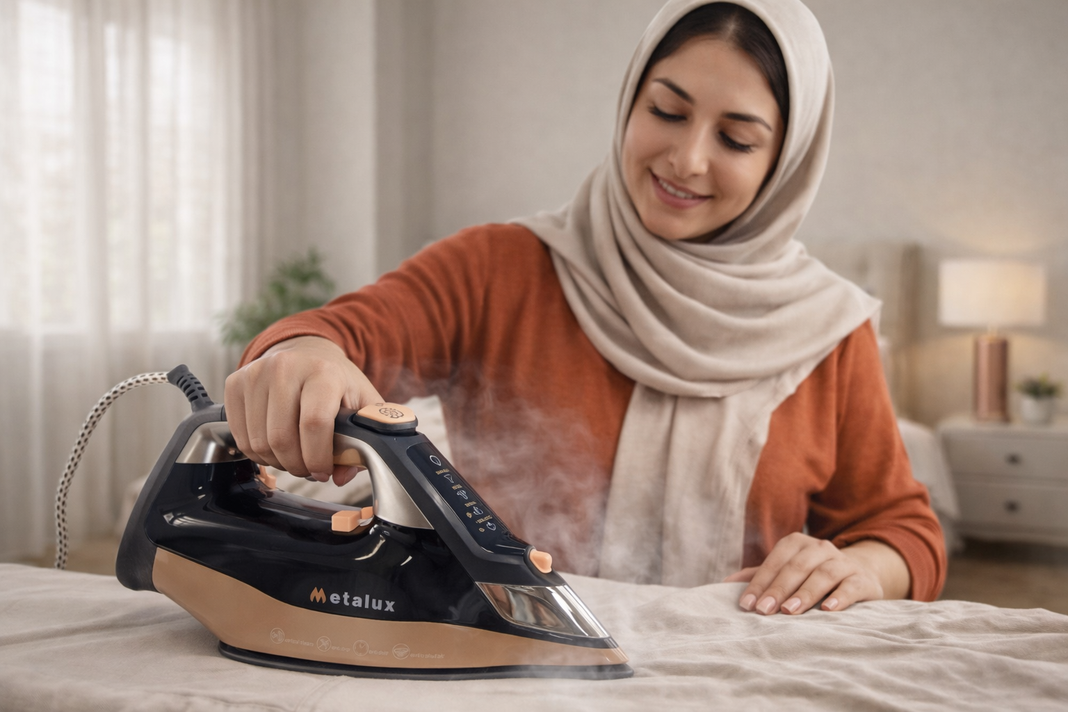 اتو بخار صفحه لمسی 2800 وات سرامیکی متالوکس مدل ES2499