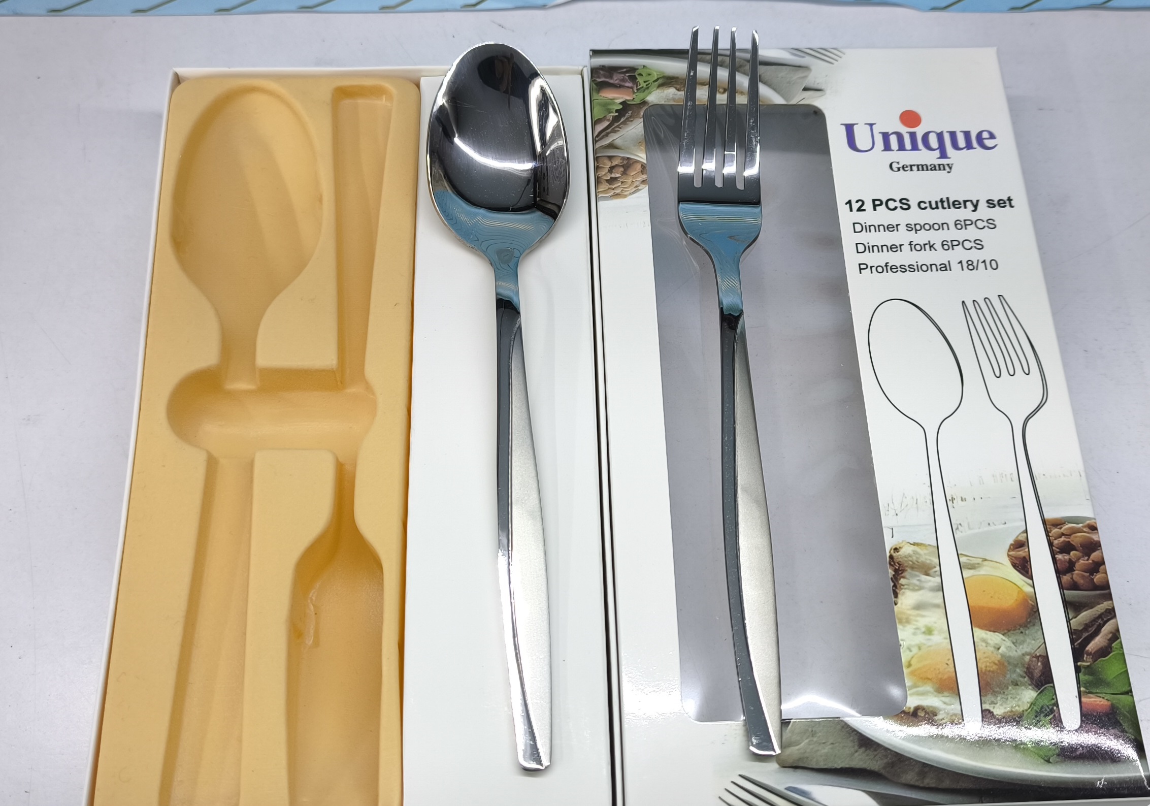 سرویس 12 پارچه قاشق و چنگال استیل یونیک اصل مدل 01