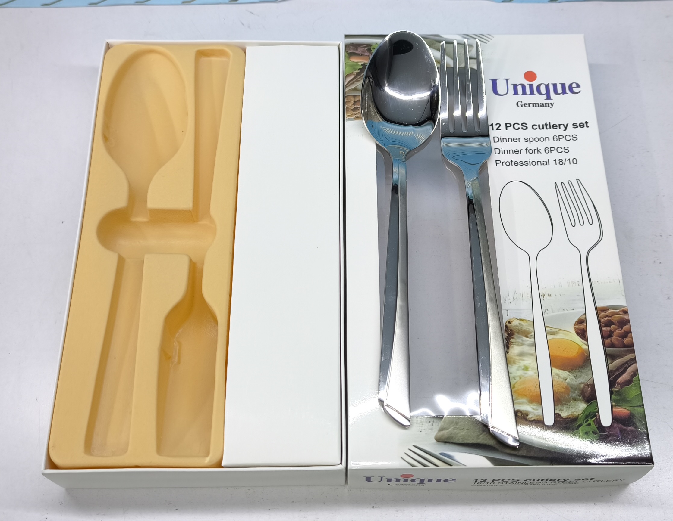 سرویس 12 پارچه قاشق و چنگال استیل یونیک اصل مدل 02