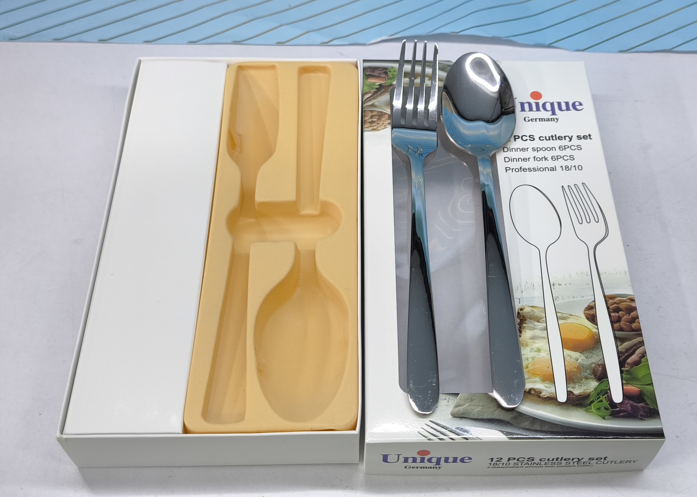 سرویس 12 پارچه قاشق و چنگال استیل یونیک اصل مدل 04