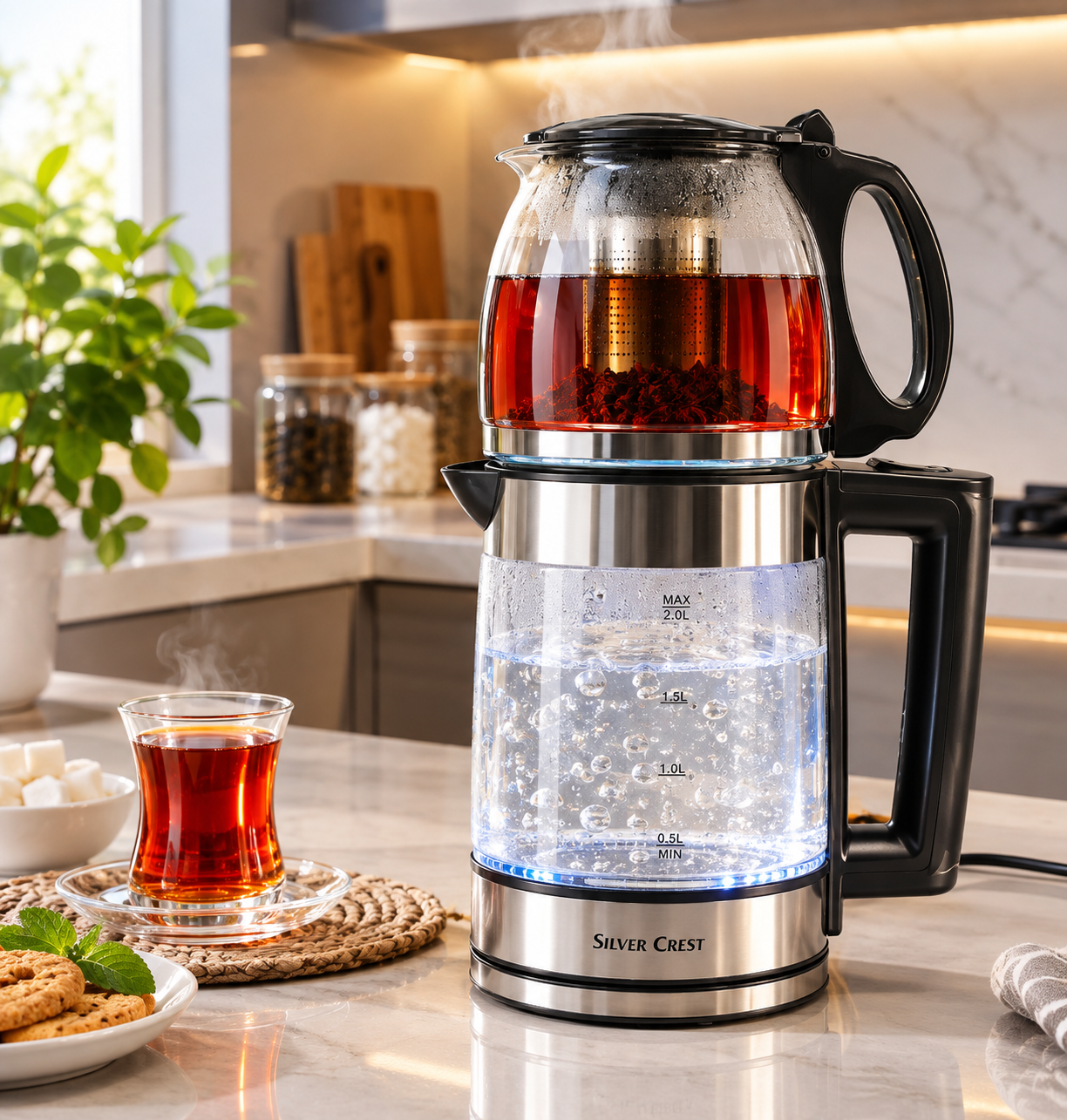چای ساز روهمی سیلور کرست SC-2026